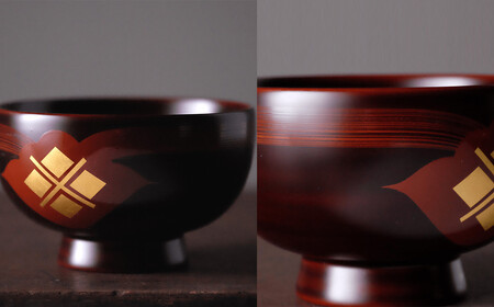 【伝統工芸品】【秀衡塗】汁椀 花塗り 秀衡一つ雲 3個（溜め3個）【ocy915-hit-3-t-t-t】