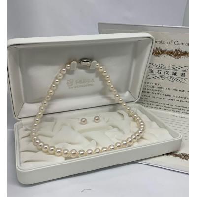 ふるさと納税 鳥羽市 三重県産あこや真珠7.5〜8.0mmネックレスピアスセット　700-10 |  | 03