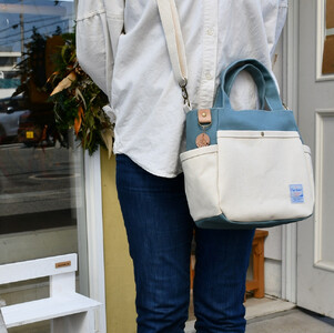 【ころりん工房】ふとっちょころりんミニ／ベージュ／富士金梅 8号帆布バッグ