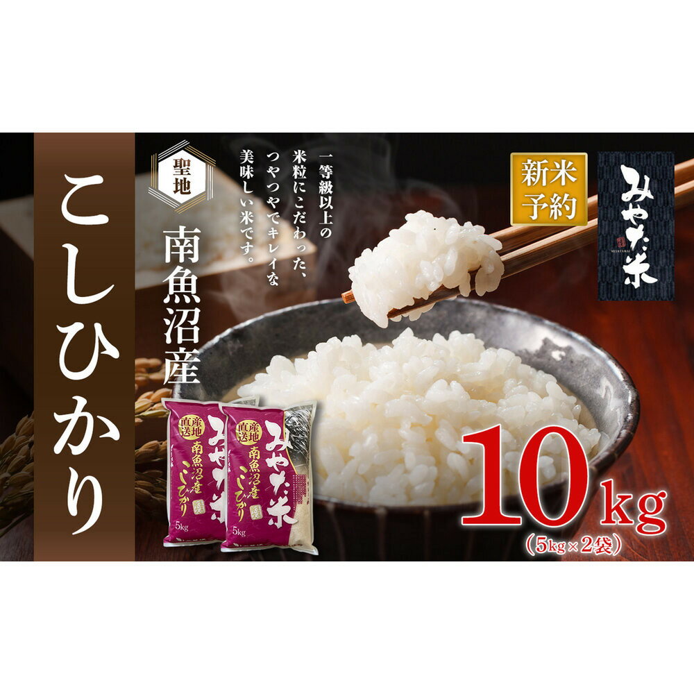 【ふるさと納税】【令和7年産】南魚沼産こしひかり　みやた米10kg（5kg×2袋） | お米 こめ 白米 コシヒカリ 食品 人気 おすすめ 送料無料 魚沼 南魚沼 南魚沼市 新潟県産 新潟県 精米 産直 産地直送 お取り寄せ