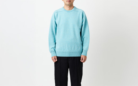 ≪先行予約≫【THISISASWEATER.】A4: A SWEATER IS COLOR. Sax moku 水色 カシミヤセーター 服 洋服 ユニセックス メンズ レディース ブランド 数量限定 