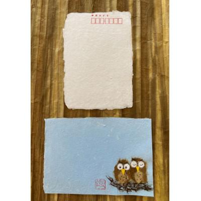 ふるさと納税 南部町 【障がい福祉事業のために】手すきちぎり絵はがき　絵柄おまかせ　15枚セット |  | 01