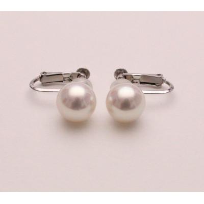 ふるさと納税 長崎市 アコヤ真珠イヤリング7.5-8.0mm【K14WG】