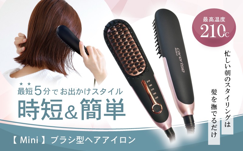 ヘアアイロン ケアライズ ミニ ブラシ 型 B-50 美容 髪 旅行 おでかけ 持ち運び 簡単 手軽 ショート ロング 静岡県 藤枝市 [PT0068-000018]