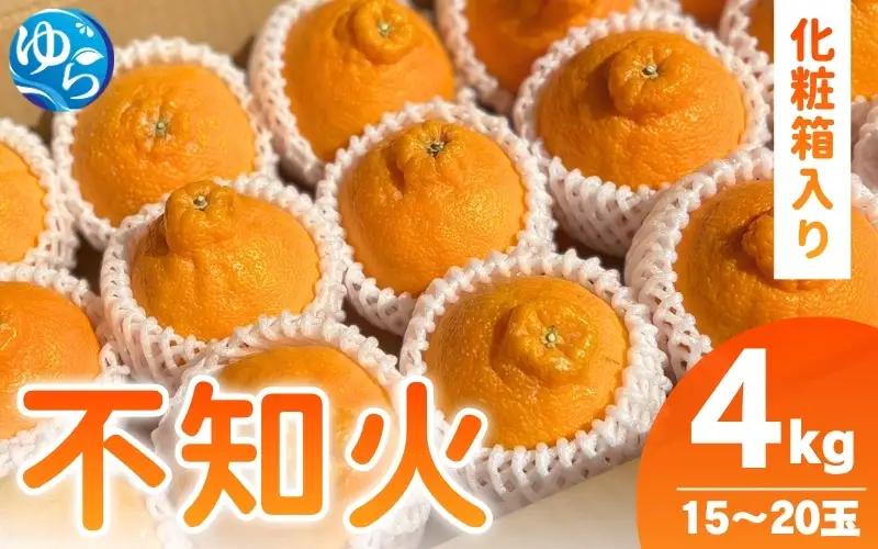 和歌山県産 不知火 4kg （15玉～20玉入り） / 不知火 柑橘  果物 和歌山 ※2027年2月中旬～4月中旬頃に順次発送予定 ※北海道・沖縄・離島配送不可 【 eiw010-r-4】
