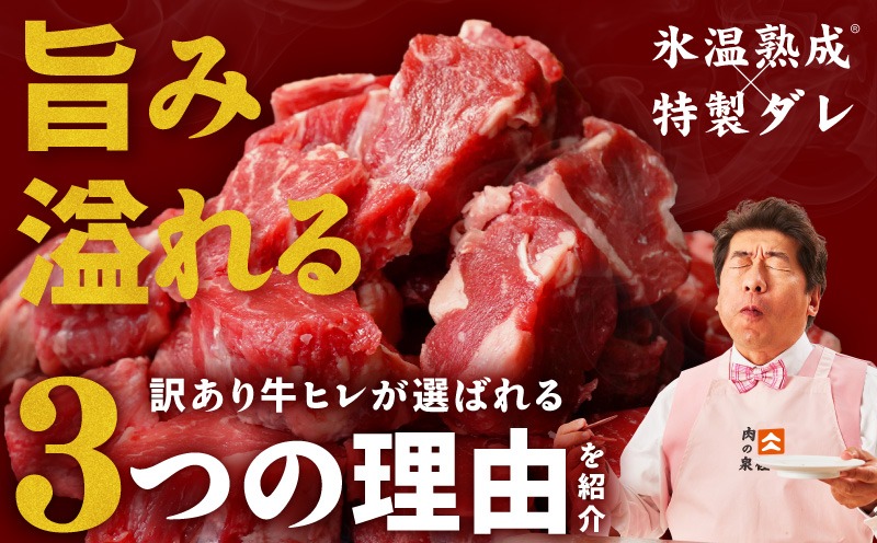 mrz0279 【訳あり】牛ヒレ肉 切り落とし 1kg【小分け 500g×2P 氷温熟成×特製ダレ サイズ不揃い やわらか ステーキ ひと口サイズ カット済み】