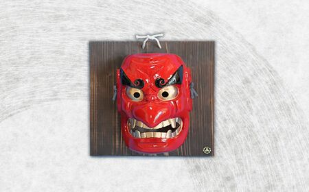 高千穂神楽面（手力雄命・塗り） 神楽 神楽面 夜神楽 伝統 伝統工芸品 工芸品 民芸品 装飾用神楽面 面 お面 仮面 神事 神人和楽 文化財 縁起物 縁起 お土産 スポーツの神様 天岩戸伝説 贈答 贈
