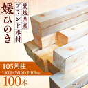 【ふるさと納税】愛媛県のエリート木材！媛ひのき 105角柱100本セット【配送可能エリア：東京都・九州（沖縄を除く）】 ひのき 角柱 木材 角材 ＼レビューキャンペーン中／愛媛県大洲市/八幡浜官材協同組合[AGBS004]