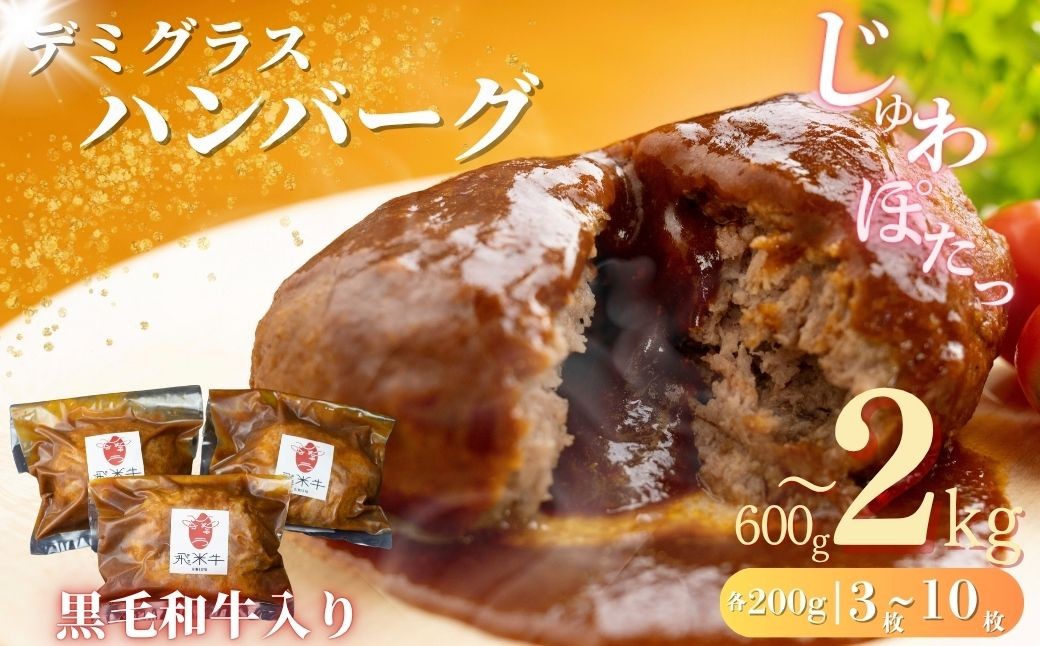 
            デミグラスソースハンバーグ 200g×3~10枚 簡単調理 温めるだけ 湯煎 レトルト ハンバーグ 冷凍 グルメ 訳あり ワケアリ はんばーぐ 《簡易包装》ギフト
          