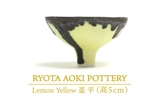 
【美濃焼】Lemon Yellow 盃 平 （高5cm）【RYOTA AOKI POTTERY/青木良太】/ 陶芸家 [MCH239]
