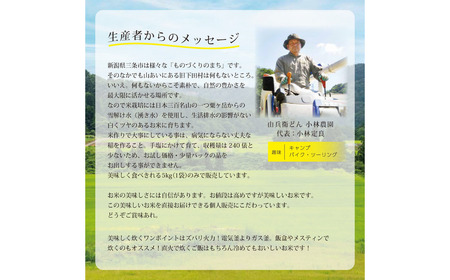 天水田で育ったコシヒカリ 10kg オーガニック米 新米 新潟県 三条市 コシヒカリ
