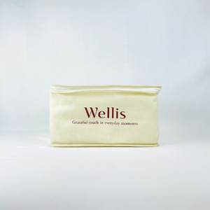 Wellis　バスタオル2枚 ナチュラルホワイト　ランドリーバッグ付き　（009_5140_01）