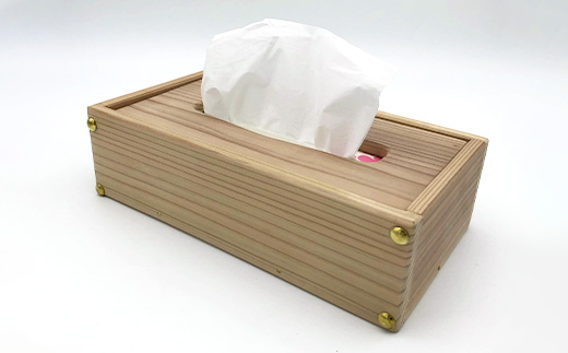 ティッシュケース（那賀町産杉）KT-9-1