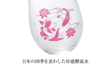 温度で変化する器 フリーグラス 『冷感鯉流水』　 多治見市 / 丸モ高木陶器[TBA261]