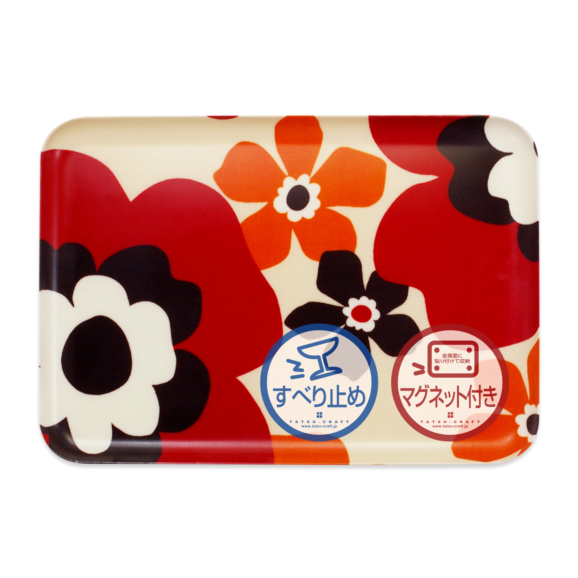 TATSU-CRAFT マグネットトレー M 33cm フフラ SR サンシャインレッド すべり止め付き ［Tk1090］ 303446_DA90819VC02
