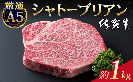 
【発送月が選べる】【A5ランク 超希少部位】佐賀牛 シャトーブリアン 1.0kg ( 200g×5枚 ) 【山下牛舎】 [HAD032]
