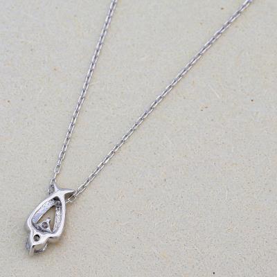 ふるさと納税 甲府市 K18ホワイトゴールド 天然ダイヤモンドネックレス|52369-K18wg |  | 01