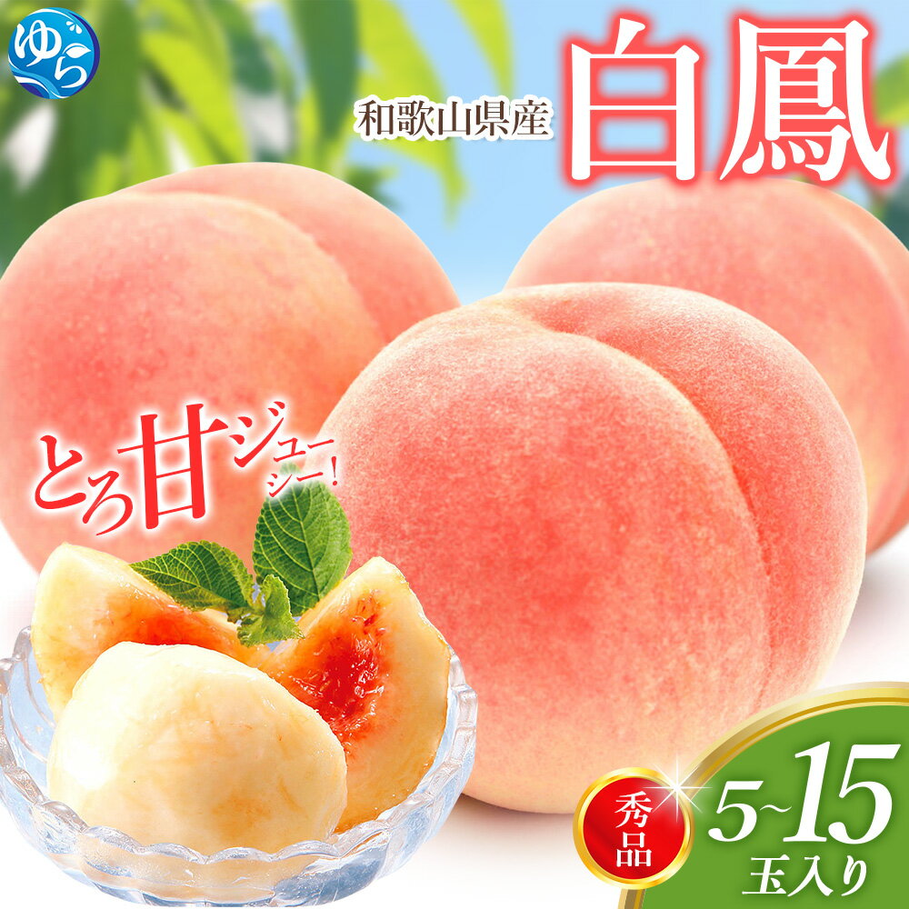【ふるさと納税】 白鳳 桃 秀品 / 和歌山 もも 甘い 完熟 選べる容量 5～8玉入 11～15玉入 ※2026年6月下旬から7月下旬頃発送予定