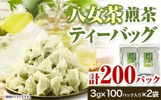 
										
										八女茶 煎茶ティーバッグ 計200パック (3g×100パック入り×2袋) 株式会社親和園《30日以内に出荷予定(土日祝除く)》福岡県 鞍手郡 鞍手町 お茶 緑茶 茶 八女星野茶 ティーパック ティーバッグ 八女茶 送料無料---skr_snwympac_30d_23_12000_200i---
									