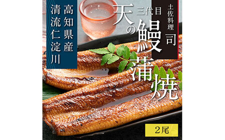 “土佐料理司”三代目天の鰻蒲焼2尾セット／「仁淀川」水系の地下水使用 完全無投薬養殖 国産・高知県産〈高知市共通返礼品〉うなぎ 真空パック （ウナギう・たれセット） 