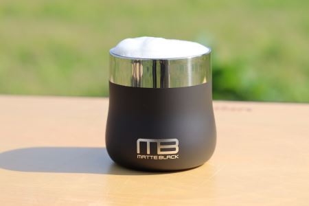 18-8ステンレス 二重構造 マットブラック フリーカップ220ml