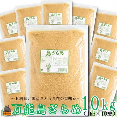 ふるさと納税 徳之島町 徳之島の梅山商店さんの島ざらめ10kg(1kg×10袋)