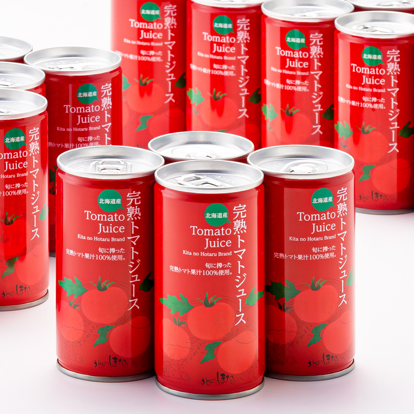 契約農家が露地栽培した完熟トマトジュース〔無塩〕190g×30缶 保存料 無添加 国産 北海道産 ヘルシーDo認定 ESSEふるさとグランプリ銀賞 n-0017