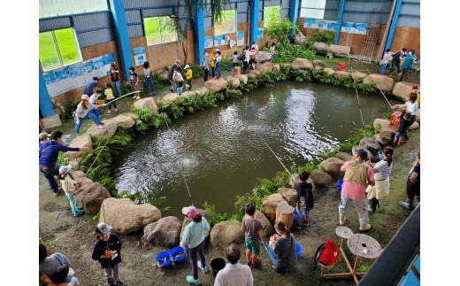 【長野県信濃町ふるさと納税】北川遊魚　川魚えさ釣り体験１時間×２竿　体験利用券
