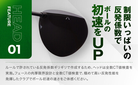 【ルーツゴルフ】ルーツラプター ドライバー ロフト10.5° ヘッドカバー付 ゴルフクラブ＜シャフト硬さ：S＞