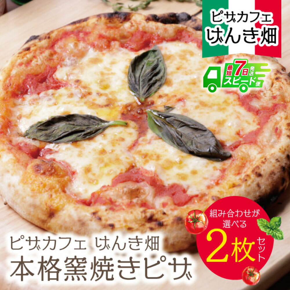 【ふるさと納税】 げんき畑 ピザ 2枚セット＜赤のマルゲリータ＆お好みのピザ＞2枚セット 最短発送 ピッツァ ピザ 専門店 食べ比べ セット 手作り 惣菜 人気 簡単 冷凍 U24