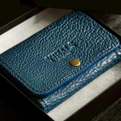 ふるさと納税 伊勢原市 YIHALS ハンドメイド 鹿革 名刺入れ(選べる6色!):ネイビーブルー グレー ブラック ライト |  | 01