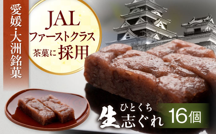 
            大洲銘菓 ひとくち生志ぐれ 16個入り ギフト箱入り 愛媛県大洲市/有限会社冨永松栄堂 和菓子 おやつ 茶菓子 お茶請け ギフト [AGCB012]
          