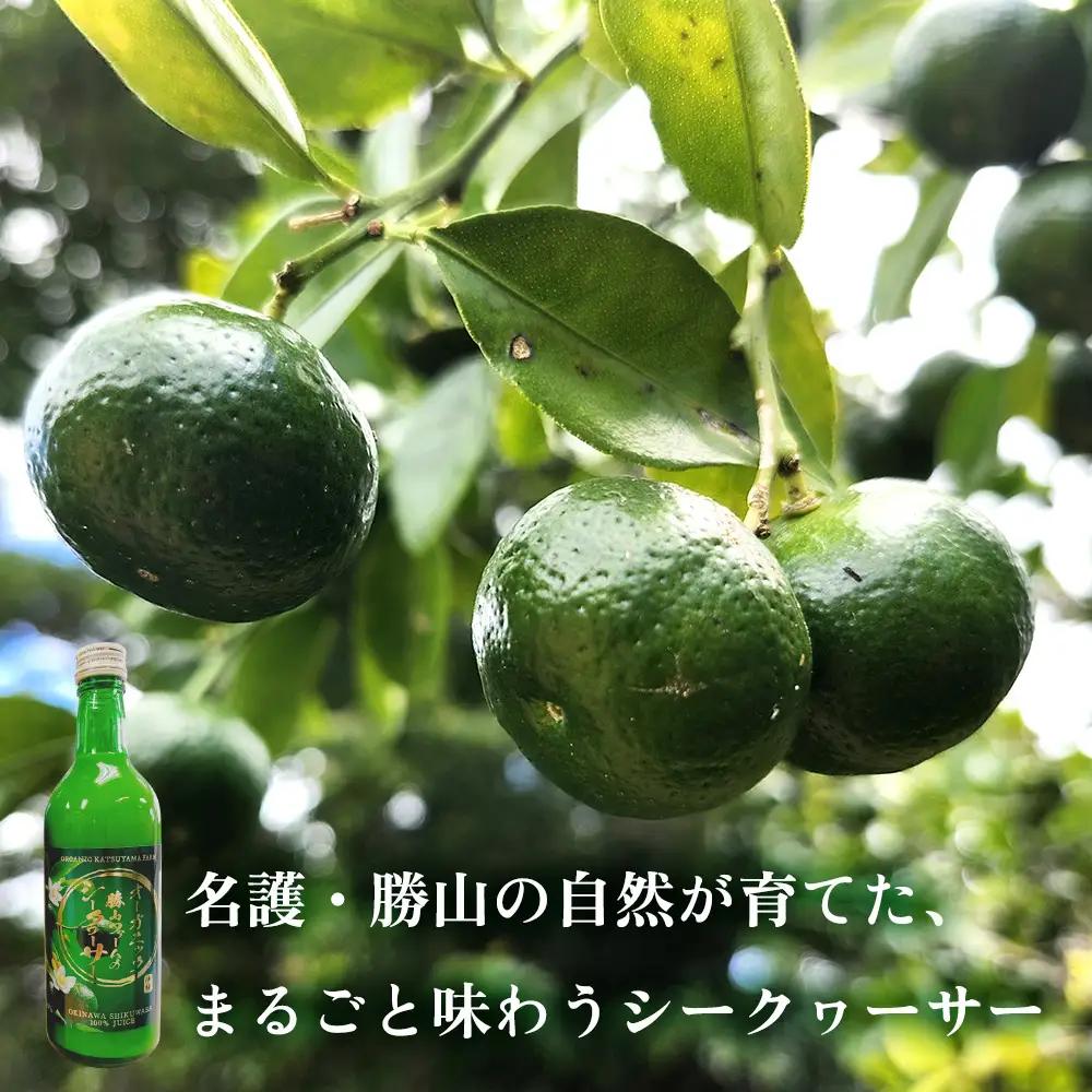 勝山ファームのシークヮーサージュース 500ml×3本入り シークヮーサー ジュース 沖縄 家庭用 原液 果汁 沖縄県産 炭酸 ギフト お土産 ご当地 健康 さっぱり 濃厚 １００％ ドリンク 飲み切