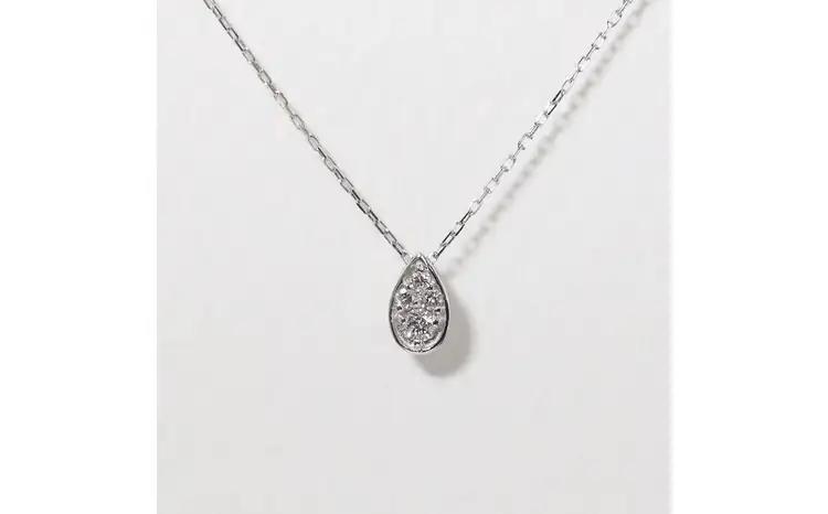 プラチナ 0.06ct しずくダイヤモンドペンダント 山梨県 甲斐市 BQ-228
