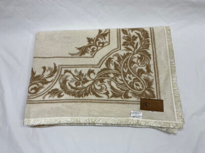 なめらかタッチ　シルク100％　ジャカード織シルク毛布（毛羽部分）約140×200cm（シングルサイズ）FNM020