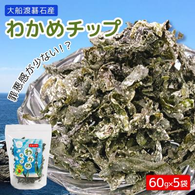 ふるさと納税 大船渡市 わかめチップ5袋(60g×5)