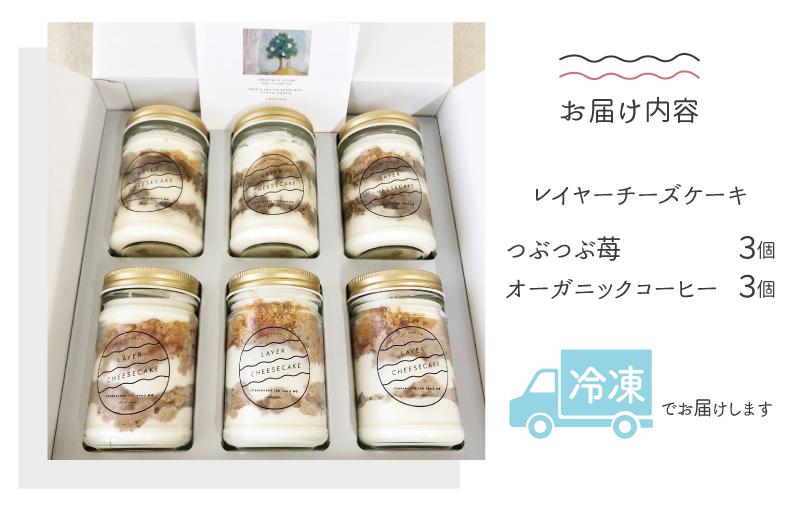 レイヤーチーズケーキ 6個【瓶入り おしゃれ スイーツ お菓子 おやつ 冷凍ケーキ】 099H2061