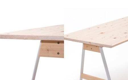 ダイニングテーブル 無垢材 ひのき kinari Table(キナリ テーブル) White【幅150cm×奥行75cm】 M-mo-A50A