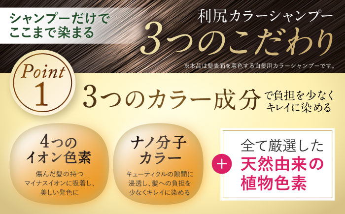 ［白髪用］ 利尻カラーシャンプー 大容量サイズ 糸島市 / 株式会社ピュール ヘアケア シャンプー [AZA065] シャンプー 白髪染め カラーシャンプー 無添加 ノンシリコン 大容量