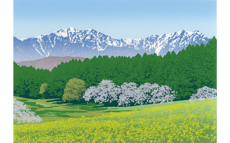 「春宴」【 版画 額付 小川手漉和紙 小暮真望 東松山 埼玉県 】