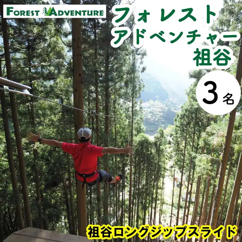フォレストアドベンチャー 祖谷 ロングジップスライド チケット 3名 観光【観光】