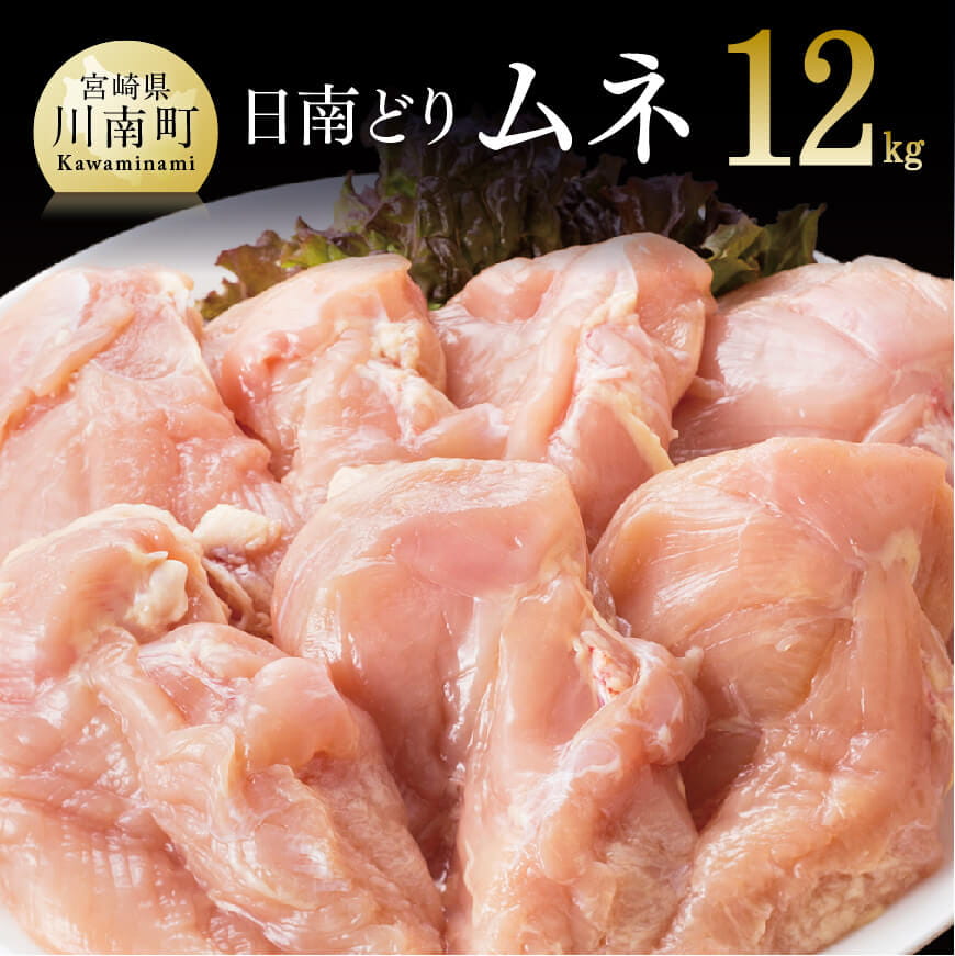 オリジナル飼料で育った宮崎県産日南どりムネ肉12kg　鶏肉[F0719]