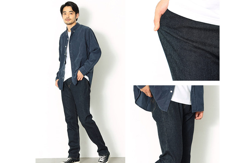 EDWIN インターナショナルベーシック 403 フレックス ふつうのストレートパンツ MENS【36インチ・インディゴブルー】E403F-00-36