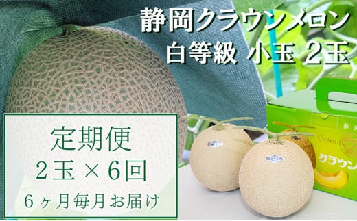 
【6か月定期便】クラウンメロン【並(白等級)】小玉(1.1kg前後)2玉入り
