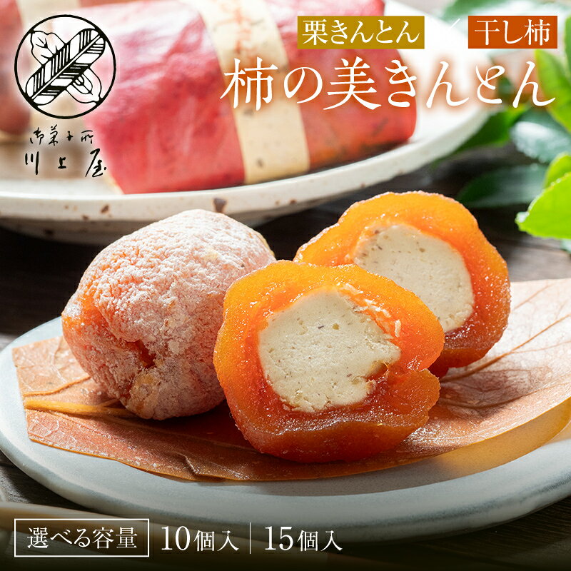 【ふるさと納税】【選べる容量・発送月】御菓子所 川上屋 柿の美きんとん 10個 15個 11~4月 F4N-1900var