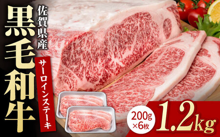 佐賀県産 黒毛和牛 サーロインステーキ 1.2kg / サーロインステーキ [IAG022]