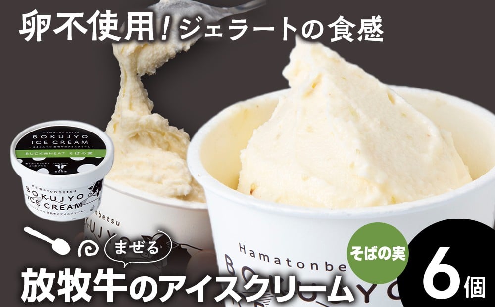 
            放牧牛 アイスクリーム 6個（そばの実） 【池田牧場】
          