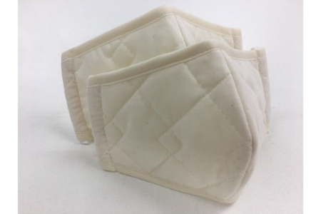 大津毛織 洗って使える 立体マスク 2枚組 綿100%ガーゼ 4層立体構造 [0689]