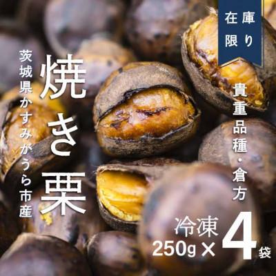 ふるさと納税 かすみがうら市 【訳あり増量】貴重品種『倉方』の焼き栗　　　　250g×4セット(冷凍) |  | 03