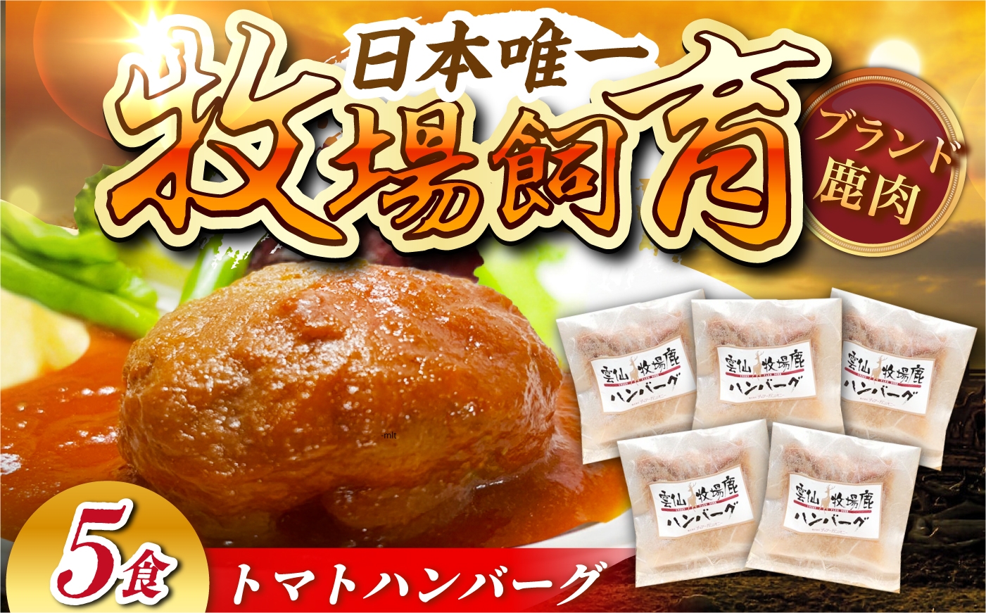 
                  トマトハンバーグ5個入り 長崎県/株式会社ディアー・カンパニー [42AMAH004]
                